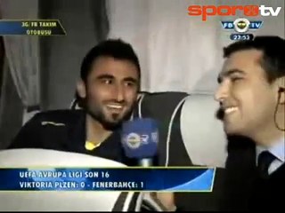 Fenerbahçe otobüsünde neşeli dakikalar