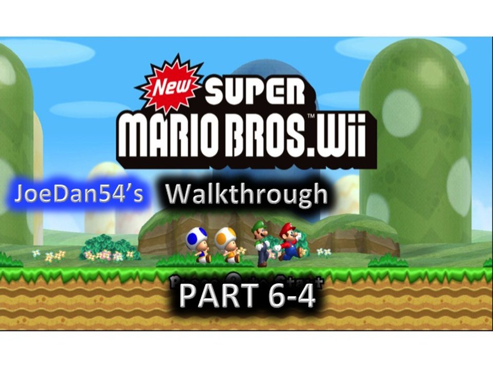 New Super Mario Bros. Wii Walkthrough Part 6-4 BOSS BATTLE