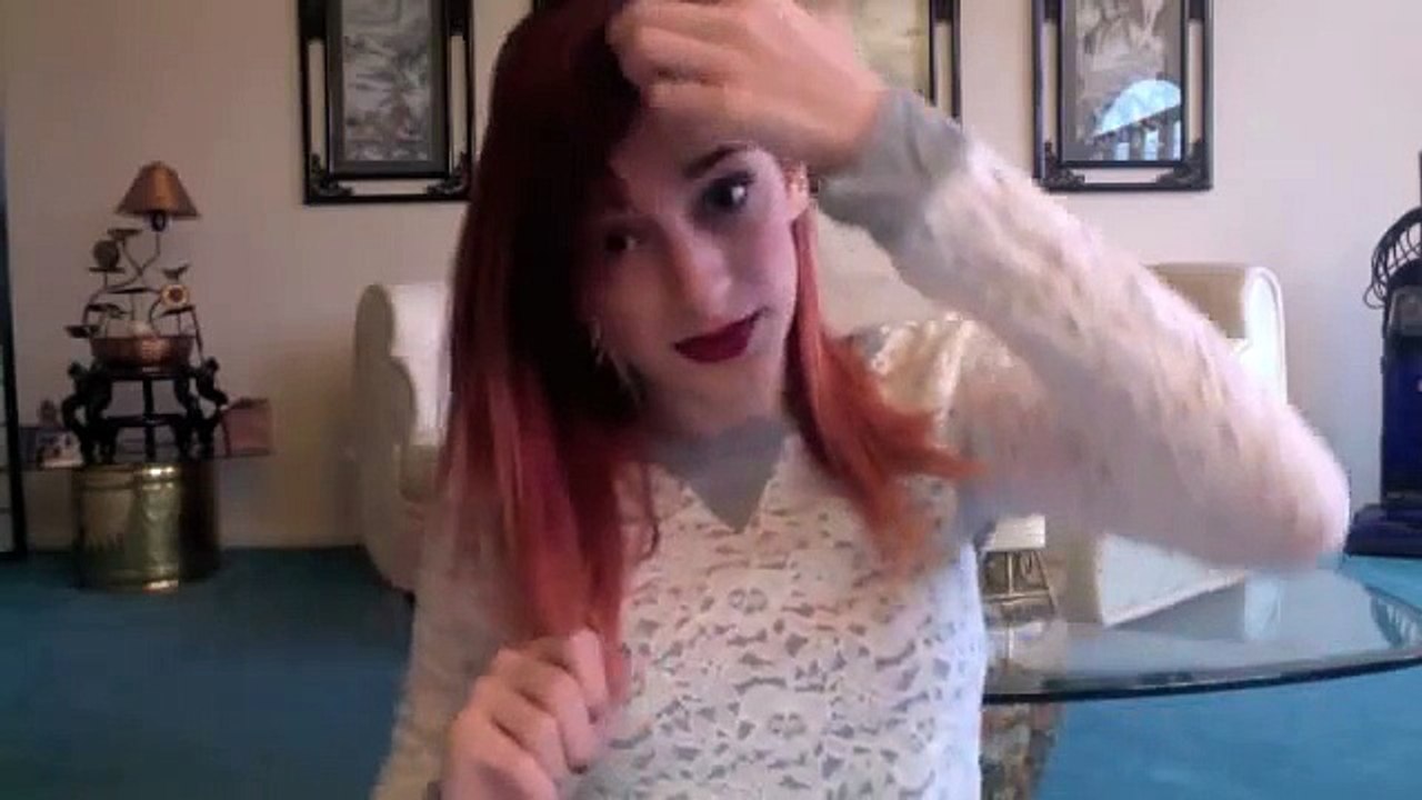 Red Ombre Hair and Undercut