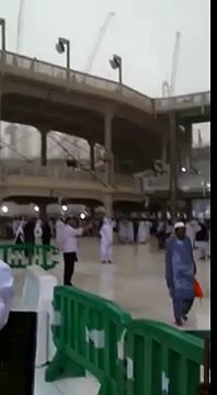 Crane Collapse moment at Khana Kaba (Masjid al-Haram), Makkah (Mecca) - 11-September-2015