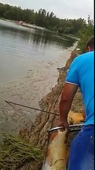 Fisherman caught a big fish