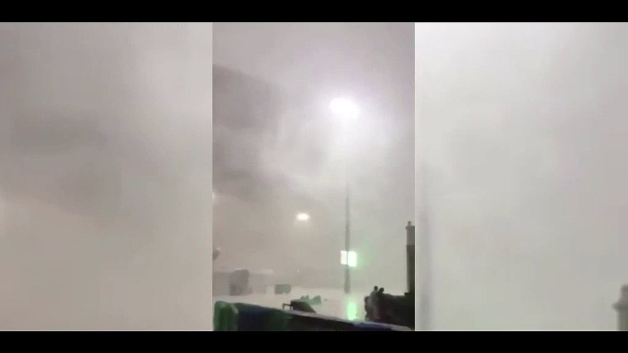 Strong winds before crane collapses on Grand Mosque of Mecca