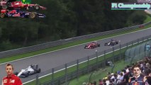 Verstappen and Raikkonen overtaking attempt in Belgium F1 GP