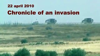 Israeli tanks destroying farmers crops in front of children Part 1 of 2