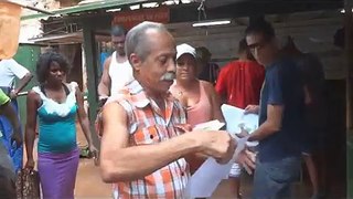 Material civico en Sol y Habana luego minimarcha