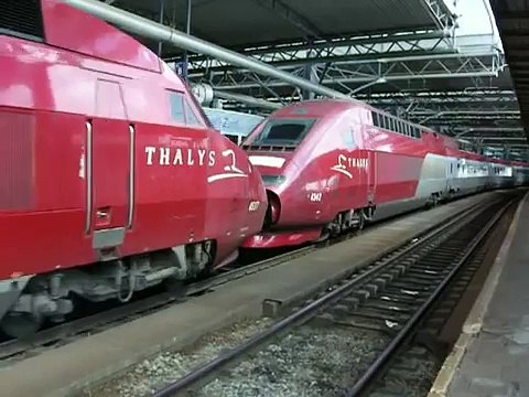 Thalys PBA+PBKA mixed sets depart Brussels