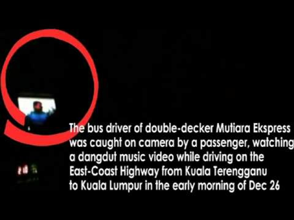 Express bus driver caught watching video