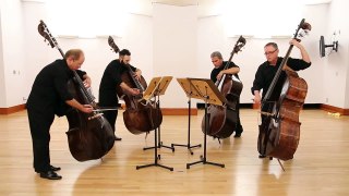 SILLAGES , pour quatuor de contrebasses , composé par Veronika Krausas - double bass quartet