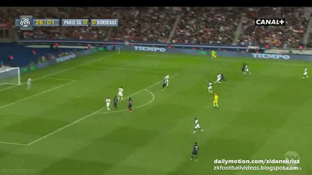 Edinson Cavani 1:0 Amazing Goal | Paris Saint-Germain v. FC Girondins Bordeaux - 11.09.2015 HD