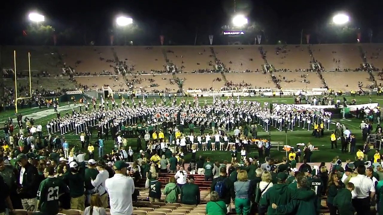 Rose Bowl Game 2014  MSU Band post game Alma Mater