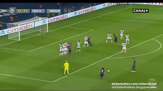 2-1 Edinson Cavani Goal HD- Paris Saint-Germain v. FC Girondins Bordeaux Ligue 1 - 11.09.2015