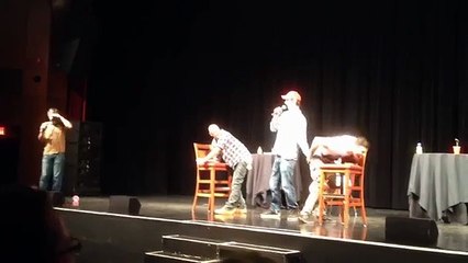 Spenny performs prostate exam w/mayonnaise onstage Vancouver 2015-07-10