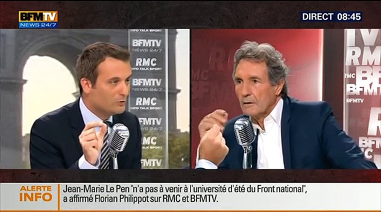 Florian Philippot face à Jean-Jacques Bourdin en direct_BFMTV_2015_08_21_09_00