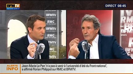 Florian Philippot face à Jean-Jacques Bourdin en direct_BFMTV_2015_08_21_09_00