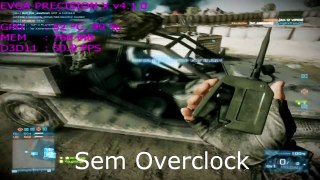 Overclock / sem Overclock Teste no Battlefield 3