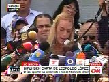 Leopoldo López en carta: “Nunca me voy a cansar de luchar por Venezuela”