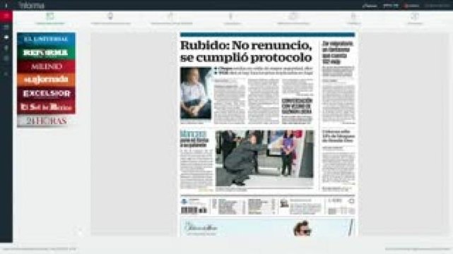 Uno Informa/ Las ocho columnas del día nacionales