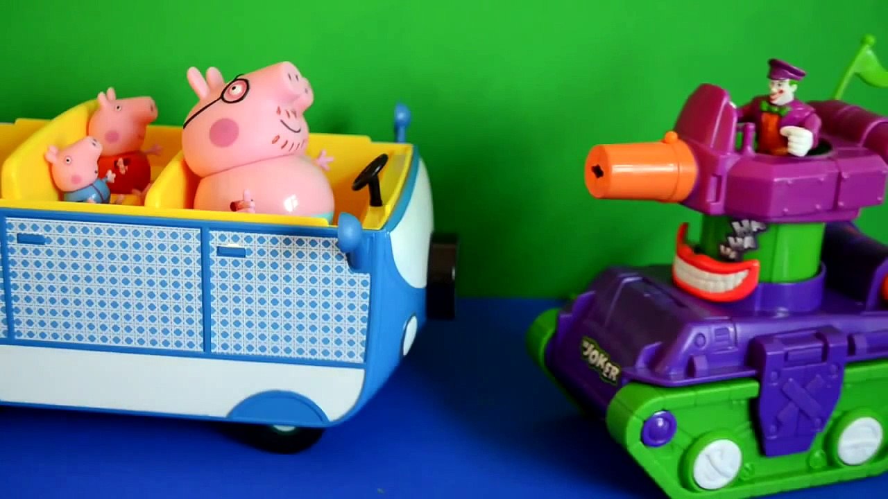 Peppa Pig Episode Mammy Pig Daddy Pig Imaginext Joker Tank Superman Animation