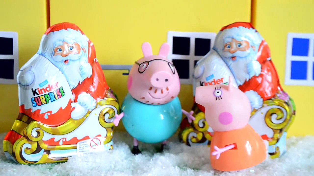 Peppa Pig Episode Christmas Mammy Pig Daddy Pig Gorge Pig Kinder Surprise Animation