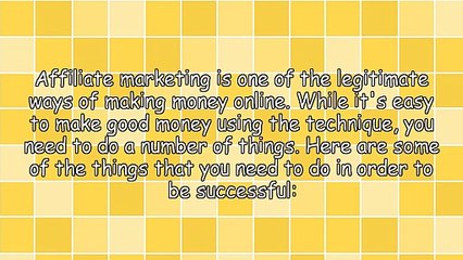 4 Tips On How To Be A Successful Affiliate Marketer