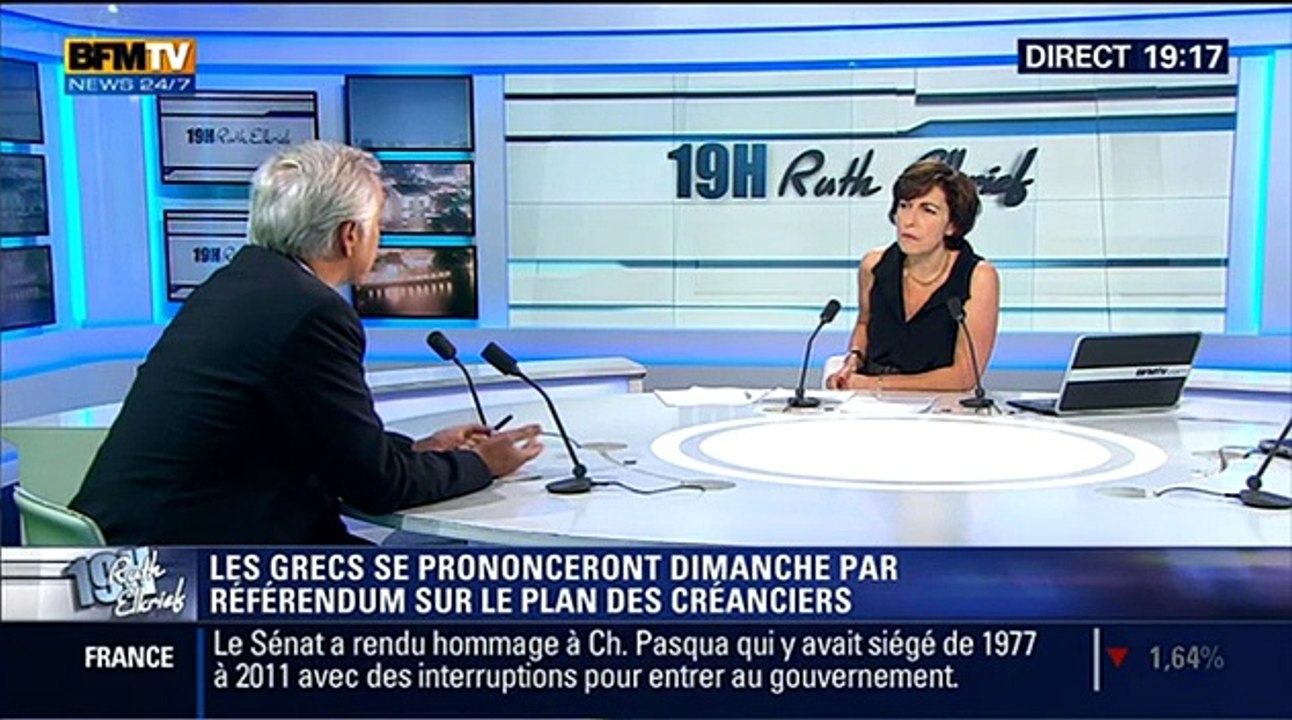 François Rebsamen face à Ruth Elkrief_BFMTV_2015_06_30_19_40
