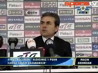 Aykut Kocaman: "Bir puanın bu şekilde gelmesi kötü değil"