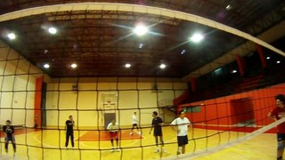 Playing volleyball with a GoPro