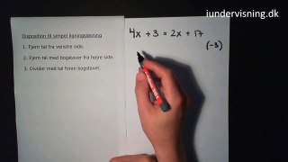 Løsning af simple ligninger