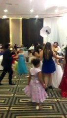 Funny Girls falls while dancing in a wedding