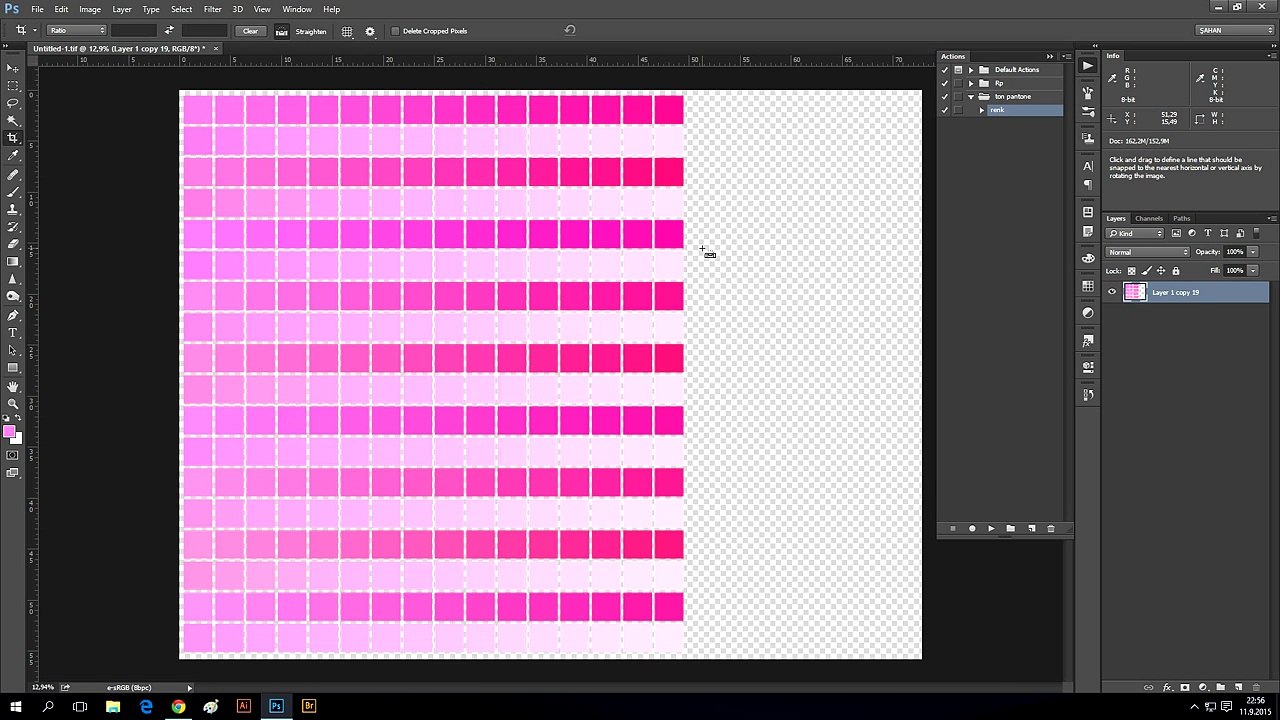 Renk ton kartelası photoshop actions ile