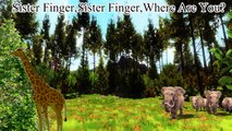 Finger Family Nursery Rhymes for Children Giraffe Cartoons | Finger Family Children Nursery Rhymes