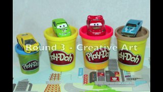 Hot Wheels vs Disney Cars Competition Play Doh Disney Cars vs Racing Hot Wheels
