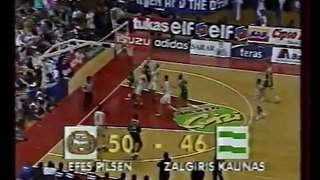 Žalgiris Kaunas vs Efes Pilsen Istanbul 84-70 Euroleague 1999
