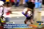 Secuestro y rescate del presidente Rafael Correa Ecuador (Saqueos)