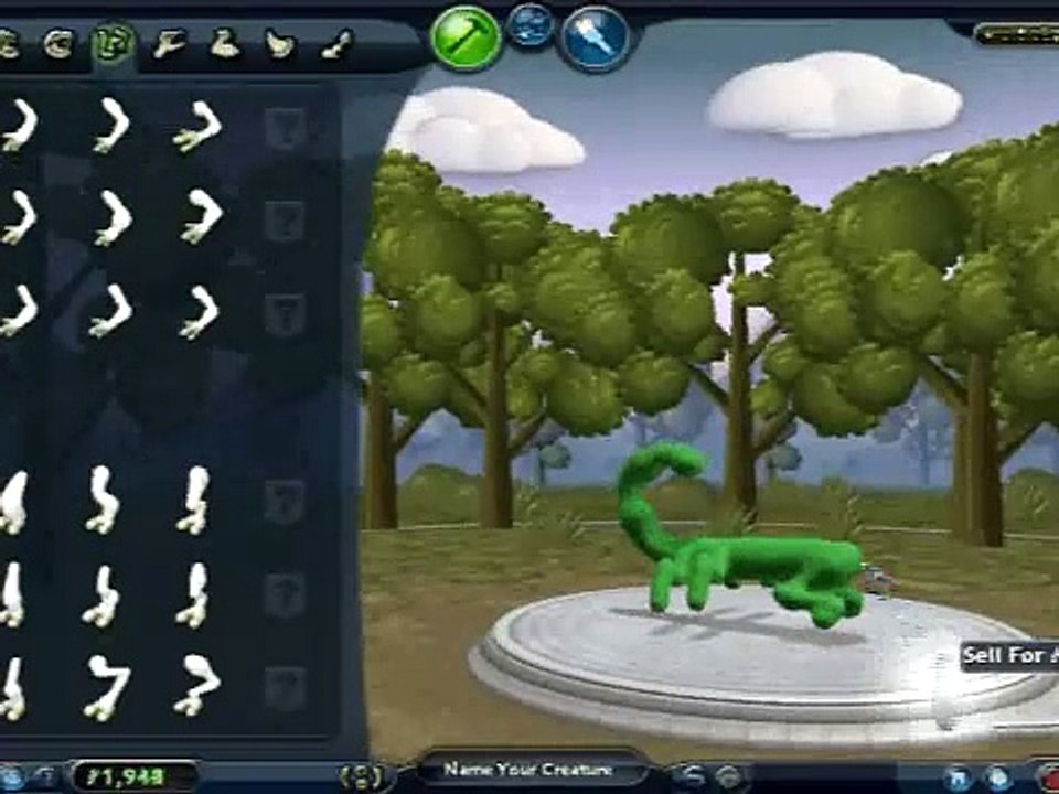 making a scorpion in Spore