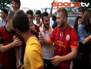 Galatasaray, Rapid Wien maçı için Viyana'da!