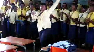 School Class - Boy Kicking