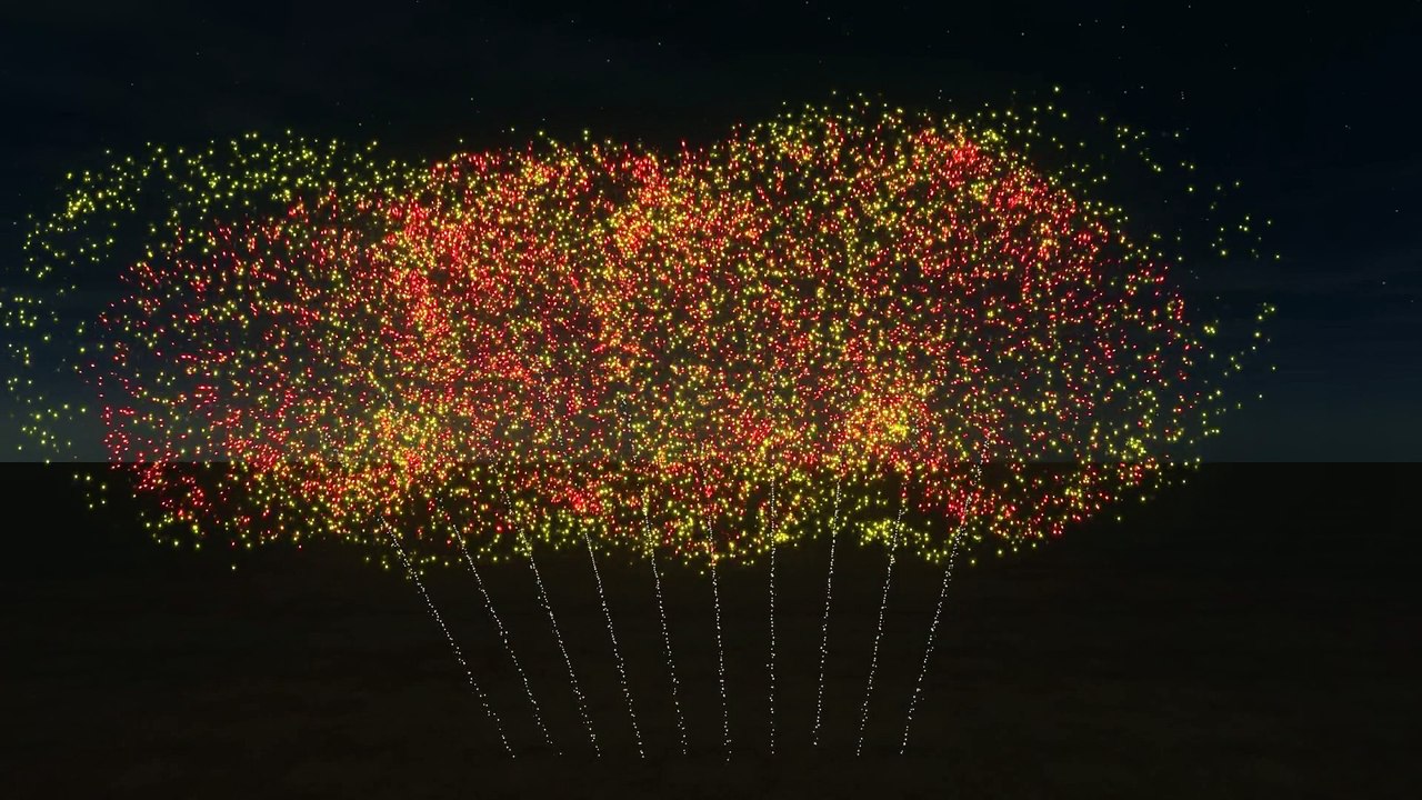 Fireworks Simulation - Granada (A.Lara - Arrgt A.Rieu)