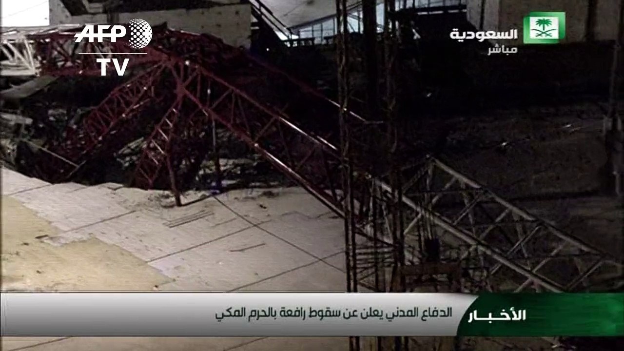 Kran stürzt auf Große Moschee von Mekka