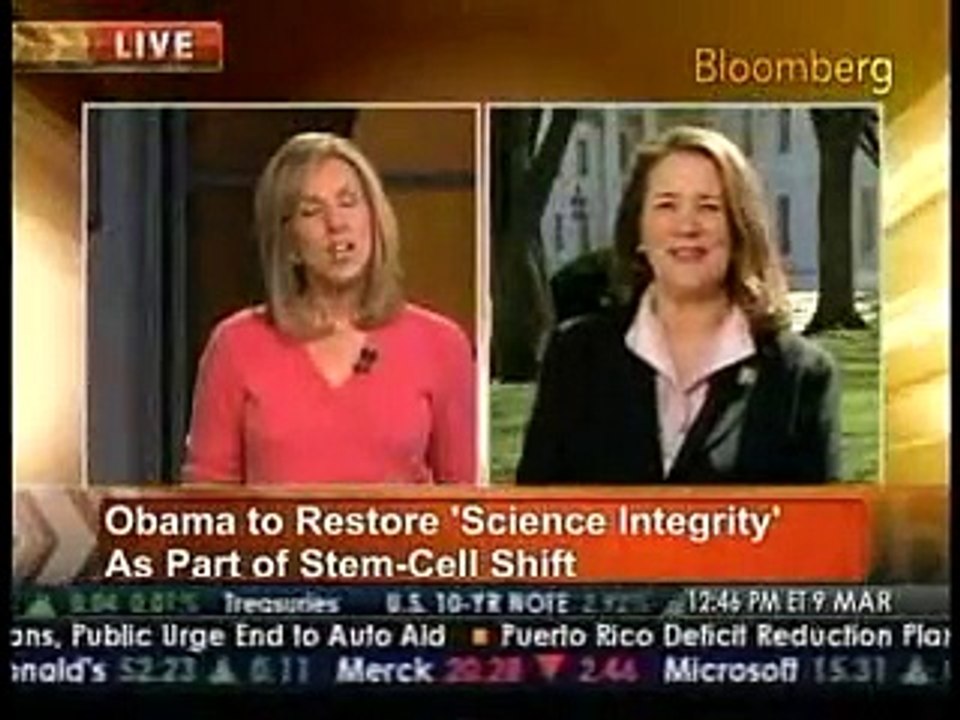 Rep. DeGette on Bloomberg to discuss the stem cell executive order