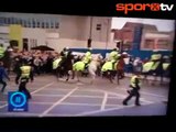 Newcastle Unitedlı holigan polis atıyla dövüştü