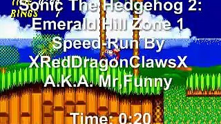 Sonic 2: Emerald Hill Zone 1: 20-Second Speed-Run