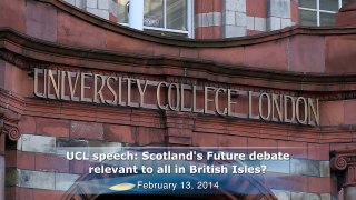 Deputy First Minister on 'Scotland's Future' speech at UCL