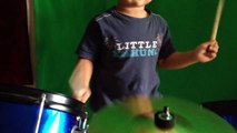 Amazing 2 year old boy tries to drum like a pro. God is great!