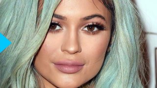 Kylie Jenner Shows Butt Cheek in Ripped Denim Shorts, Wears Blue Wig Again