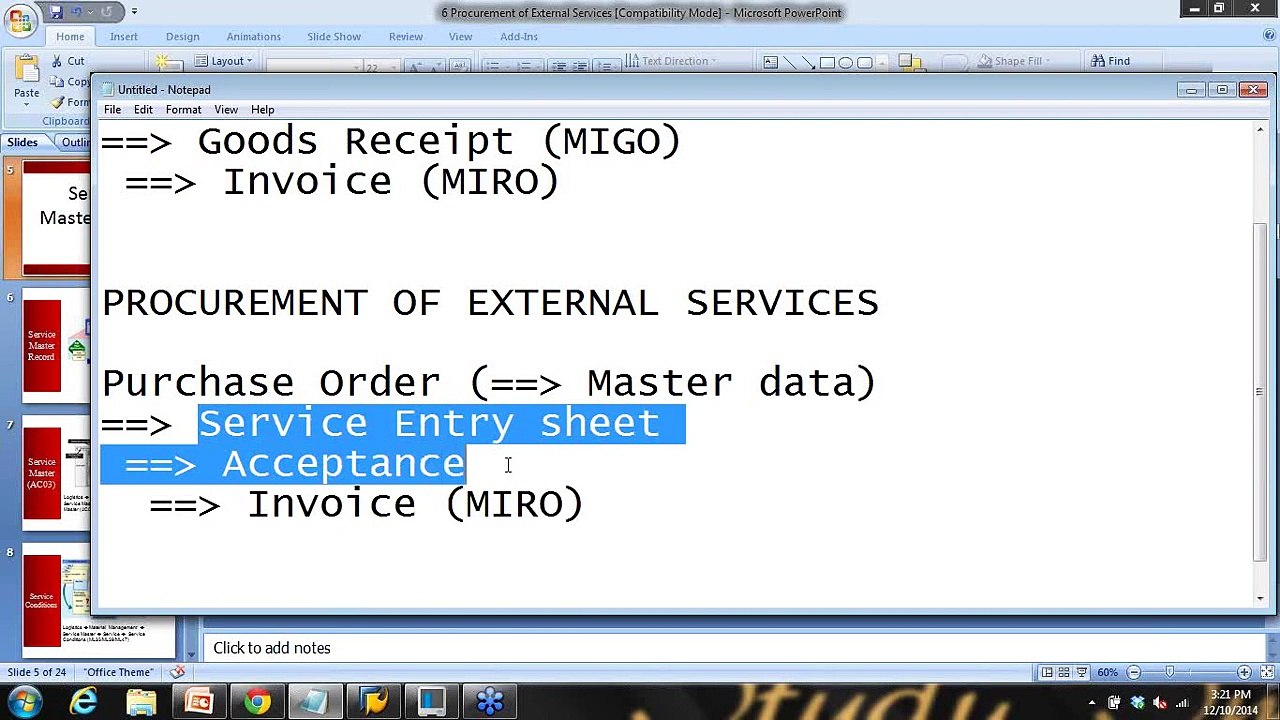 SAP MM Training - Procurement of External Services (Video 7) | SAP MM Material Management