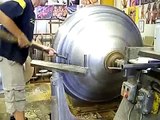 Metal Spinning a 1250mm dome Spinning Part 3