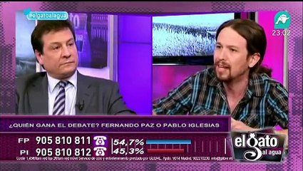 1 | 2 "El Gato al Agua" 23-05-2013: Pablo Iglesias VS Fernando Paz. Guerra Civil y Golpe de Estado