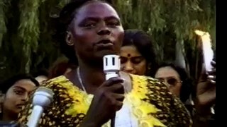 Wangari Maathai in 1995 at the Beijing Women's Conference