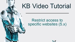 Restrict access to specific websites using ESET (5.x)